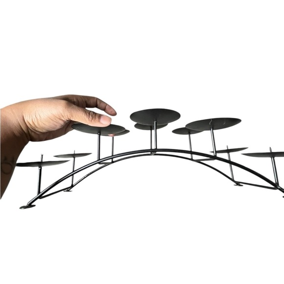 Wrought Iron Tiered Candle Holder Display - Holds 10 candles - Picture 2 of 3